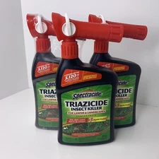 (3) Spectracide Triazicide Insect Killer For Lawns Landscapes Concentrate 32oz