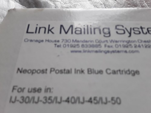 neopost postal ink blue cartridge for use in IJ30/IJ-35/IJ40/ IJ-50 - Afbeelding 3 van 3