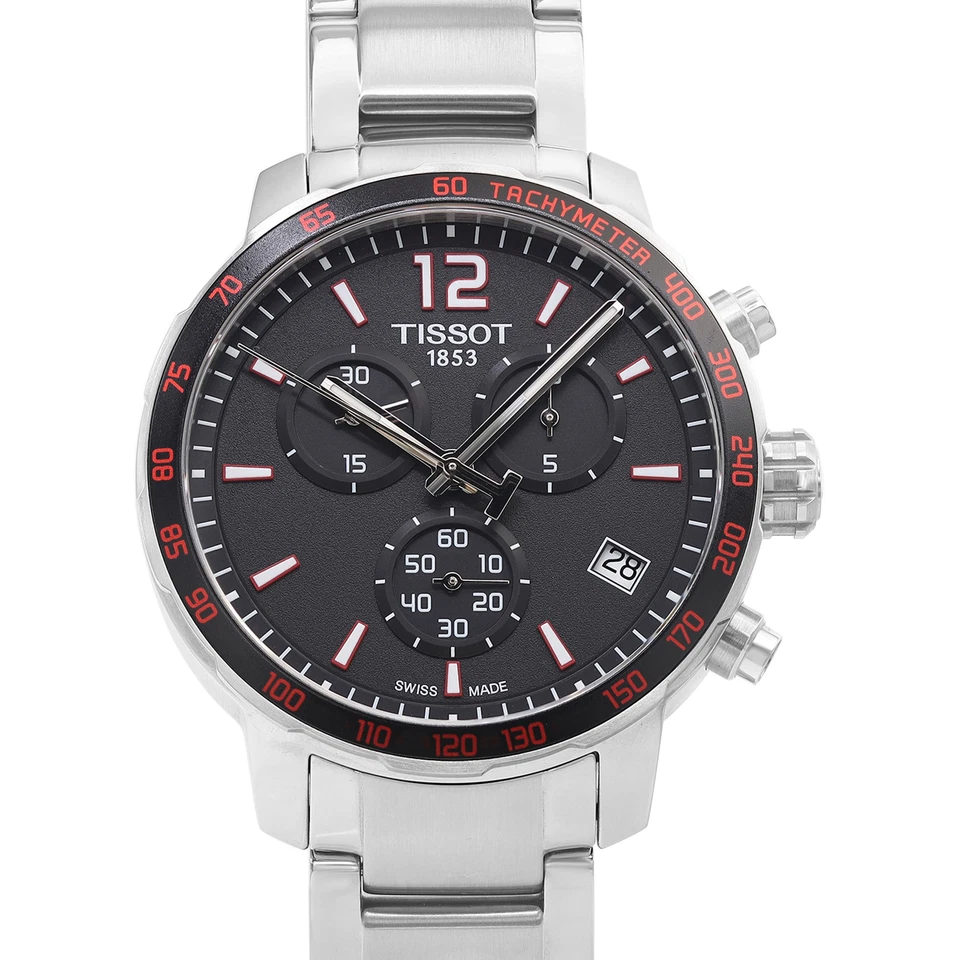 Кварцевые часы Tissot Quickster 42 мм сталь черный циферблат T095.417.11.057.00 - Изображение 2 из 4