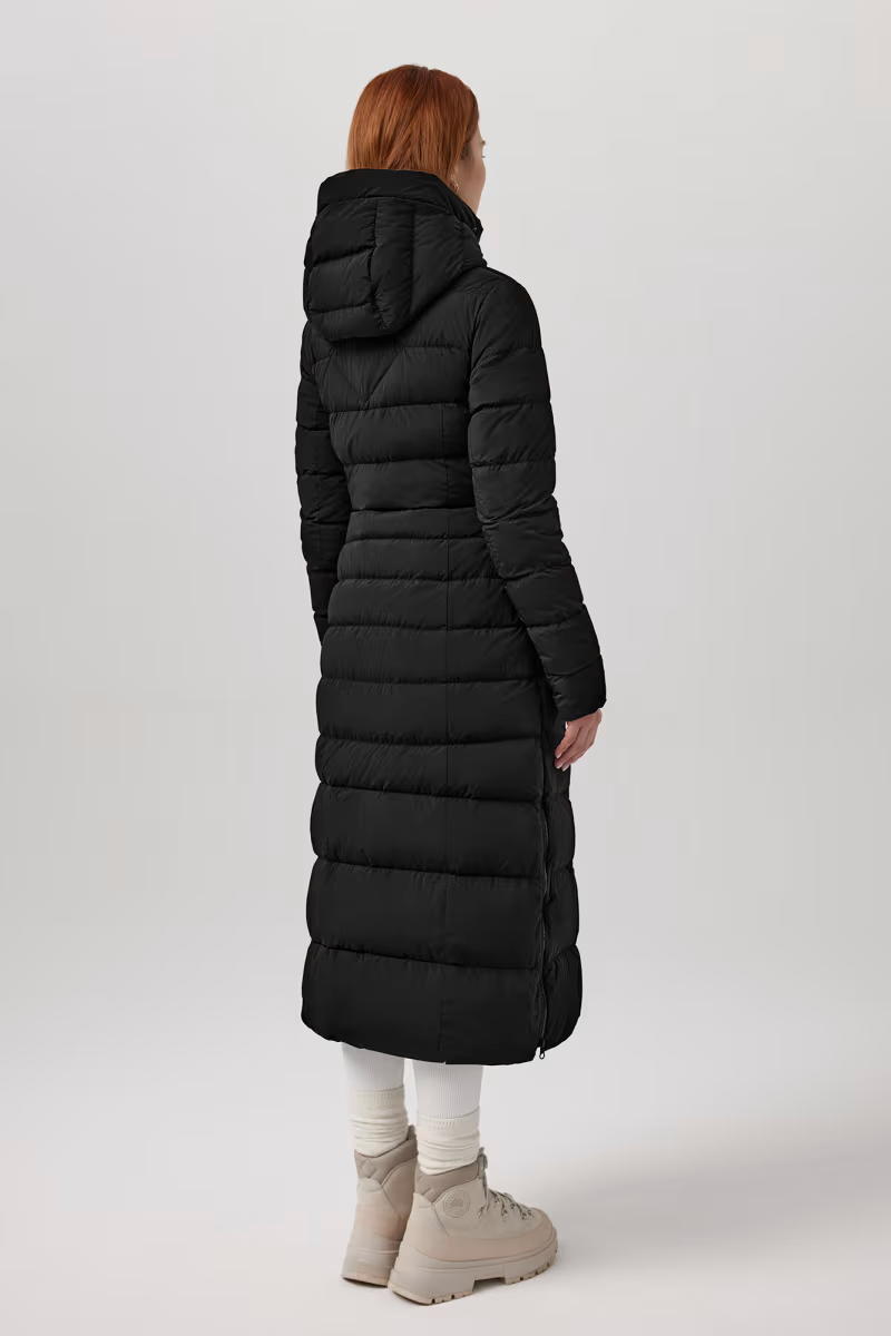 NEW Canada Goose Clair Long Coat Black Label in Black Sz S