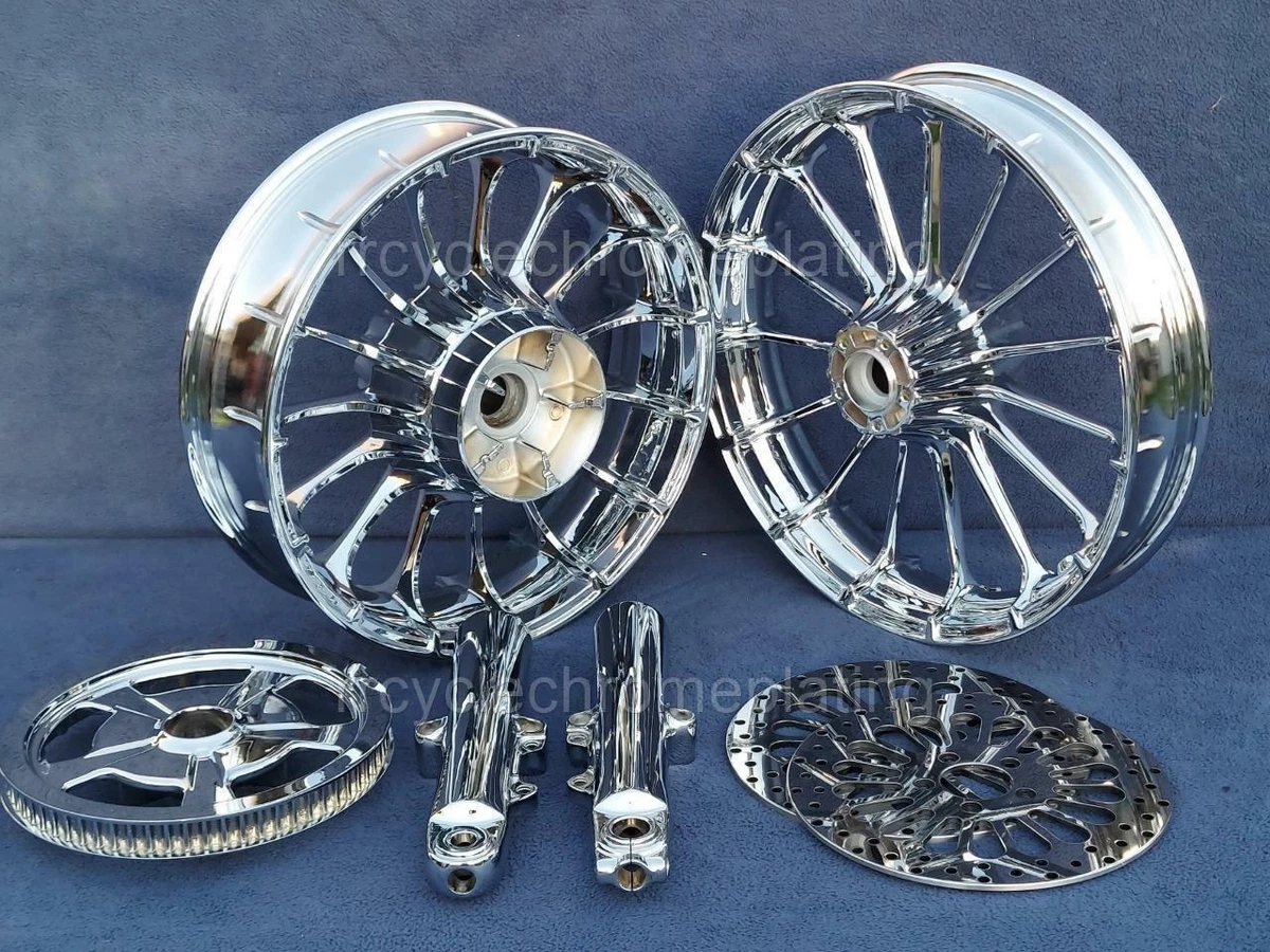 Harley Chrome Touring Talon Wheels Legs Rotors Pulley 14 21 Rims