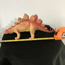 Stegosaurus 4" Tall Red Brown Dinosaur Figure