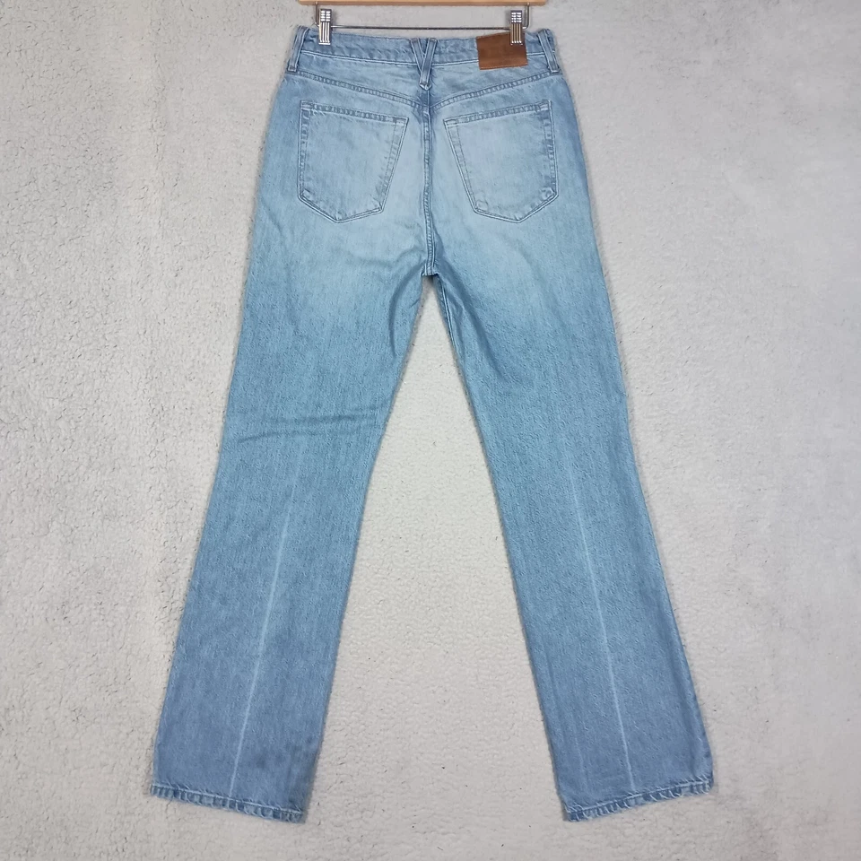 Point Sur Jeans Donna 28 Blu Denim Lavaggio Medio Gamba Dritta Zip Fly Retrò Y2K - Immagine 2 di 4