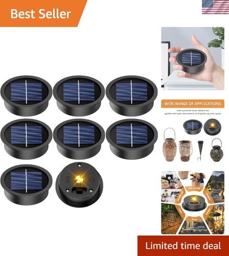 8 Pack Replacement Solar Light PartsTop Size 2.76 inches, Bottom Size 2.36 in...