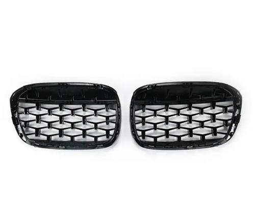 Diamond Style Car Front Bumper Grille Grill For Bmw X1 F49 F48 2016-2019 - Picture 4 of 5