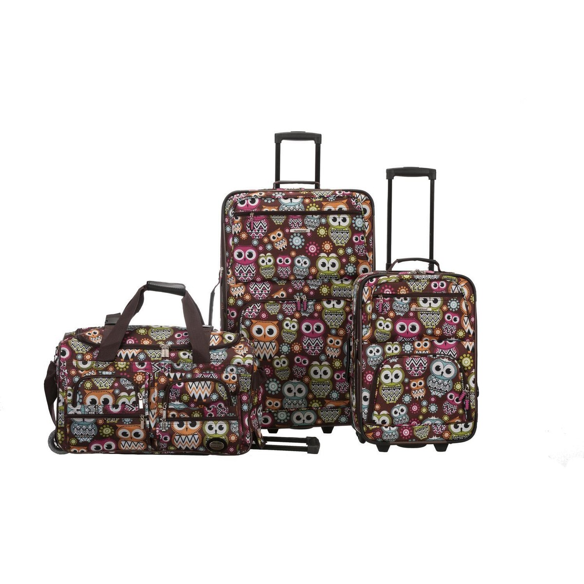 Rockland Spectra 3pc Luggage Set Owl