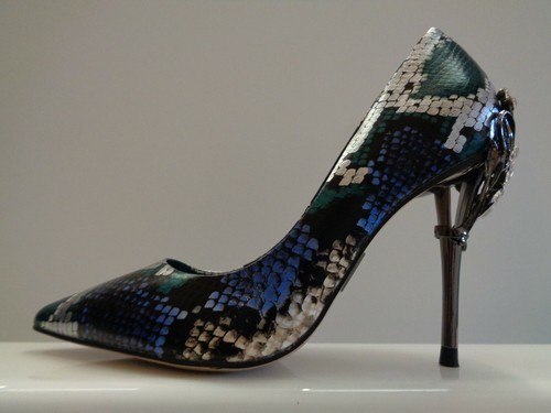 Scarpe Moda in Pelle Ilari donna stampa serpente UK 7 EUR 40 REF M73+
