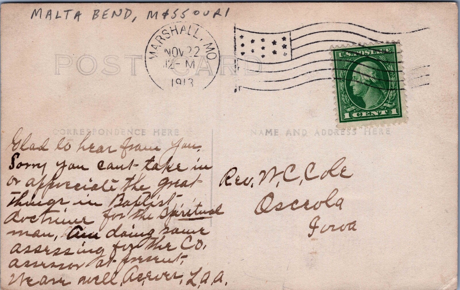 RPPCMalta Bend MORailroad StationTrain DepotSaline CoMissouriReal PhotoRP eBay