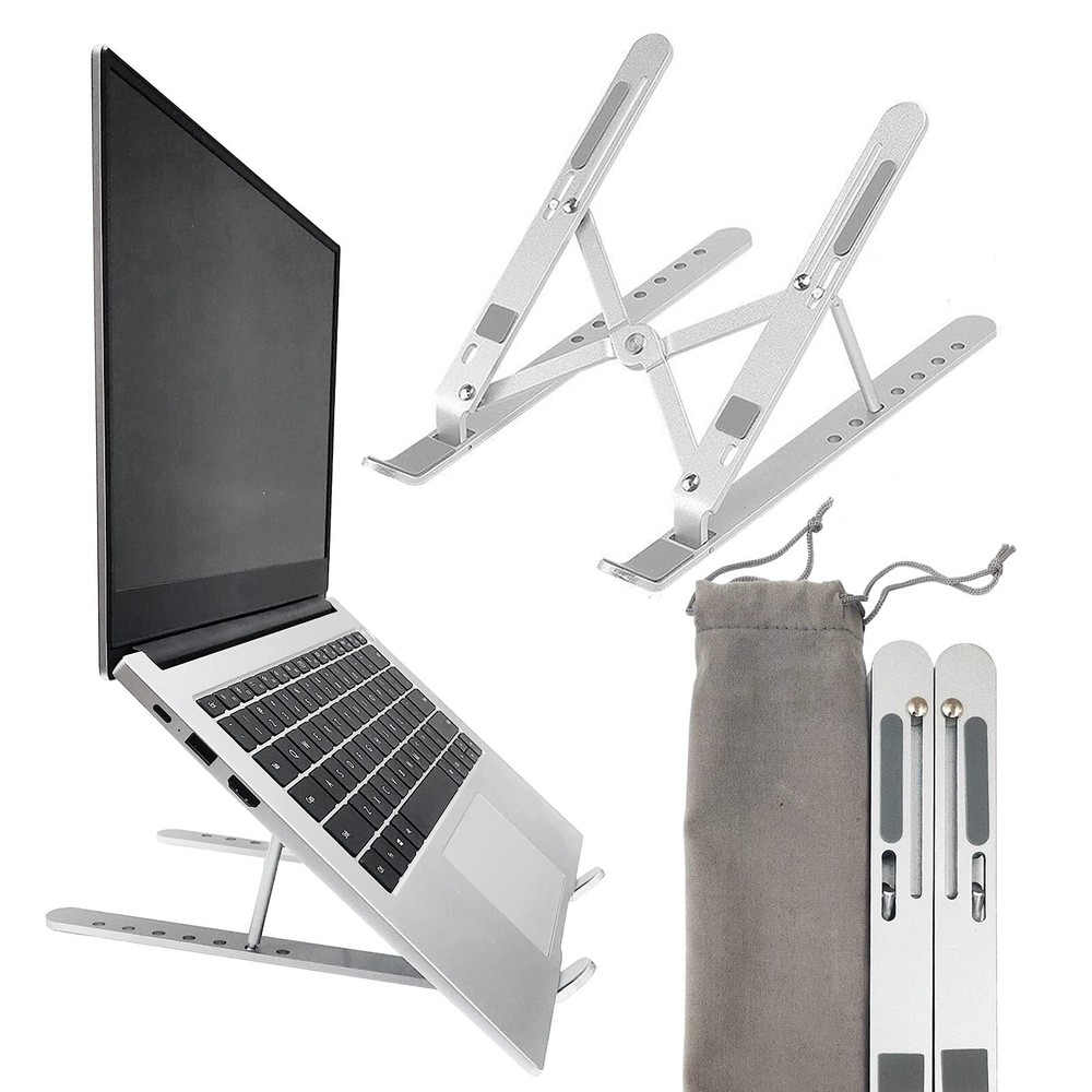 Adjustable 7-Angle Ergonomic Aluminum Laptop Stand Anti-Slip Portable Desktop