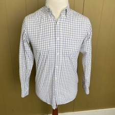George men S 34-36 button down checker print dress shirt