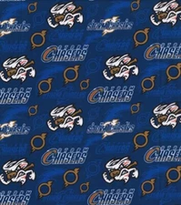1 Yard Cotton Fabric Traditions MILB  OMAHA STORM CHASERS Baseball Fabric Minors