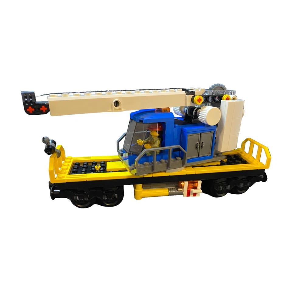 Lego® Kranwaggon und Holzwaggon Lego City Set 60198 Erweiterung Eisenbahn Kran - Bild 4 von 4