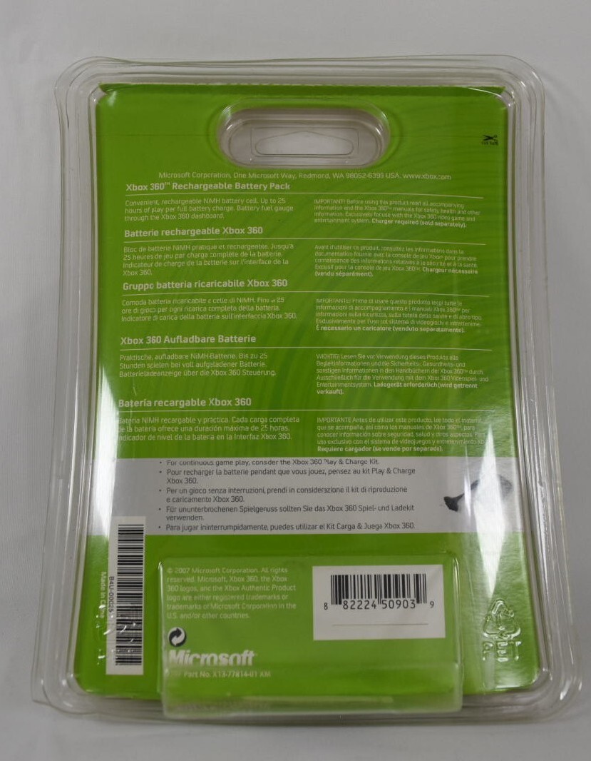Official Xbox 360 Rechargeable Battery Pack Light Blue Ltd Edition