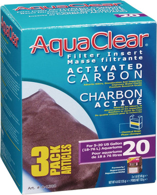 Aqua Clear AquaClear 20 Activated Carbon Inserts, Aquarium Filter Replacement Me