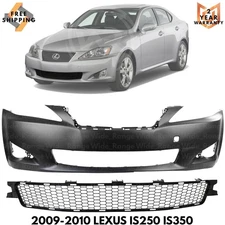 Front Bumper Cover Fascia & Lower Grille Kit For 2009-2010 LEXUS IS250 IS350