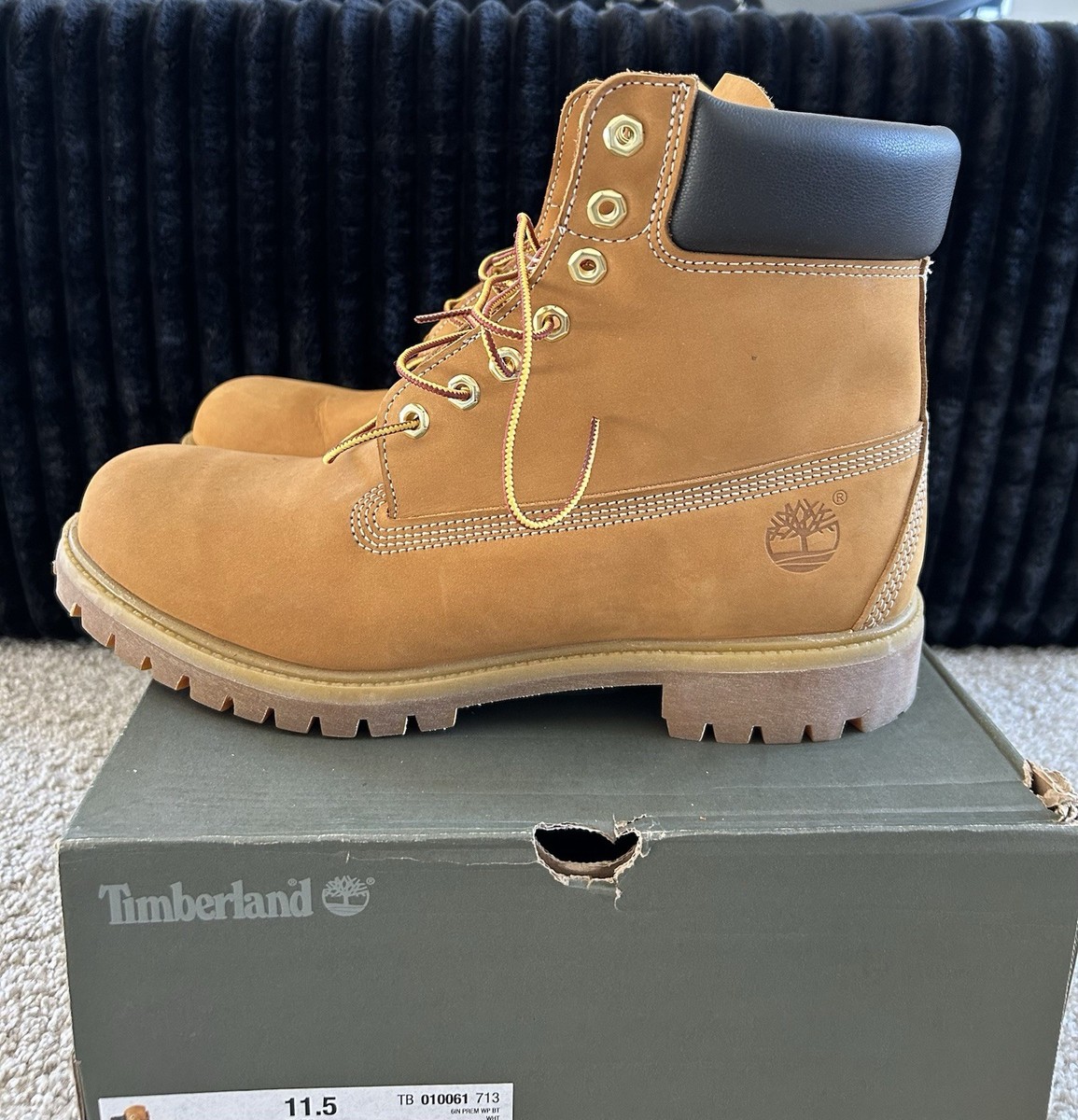 TIMBERLAND PREMIUM 6 IN WATERPROOF BOOT WHEAT NUBUCK SIZE  display picture 3