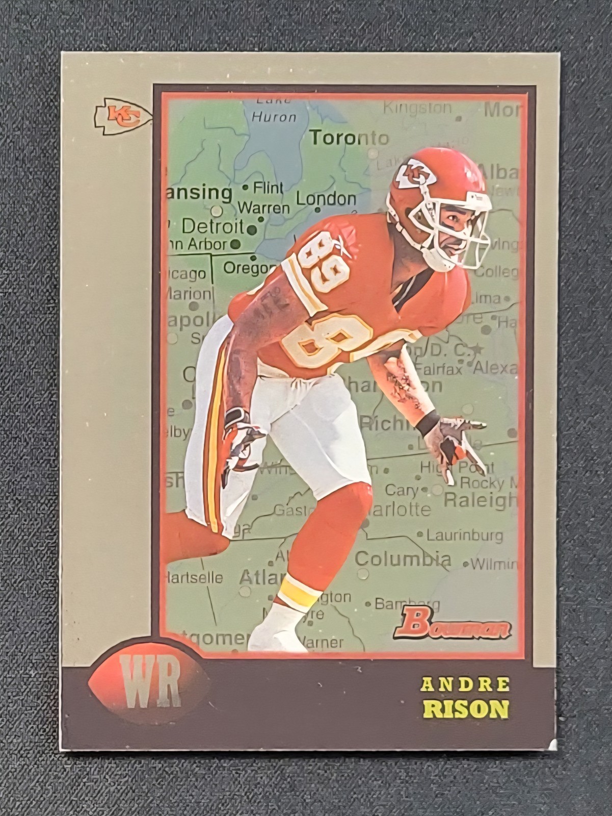 Andre Rison 1998 Bowman Interstate #102 Kansas City Chiefs NFL Football Card