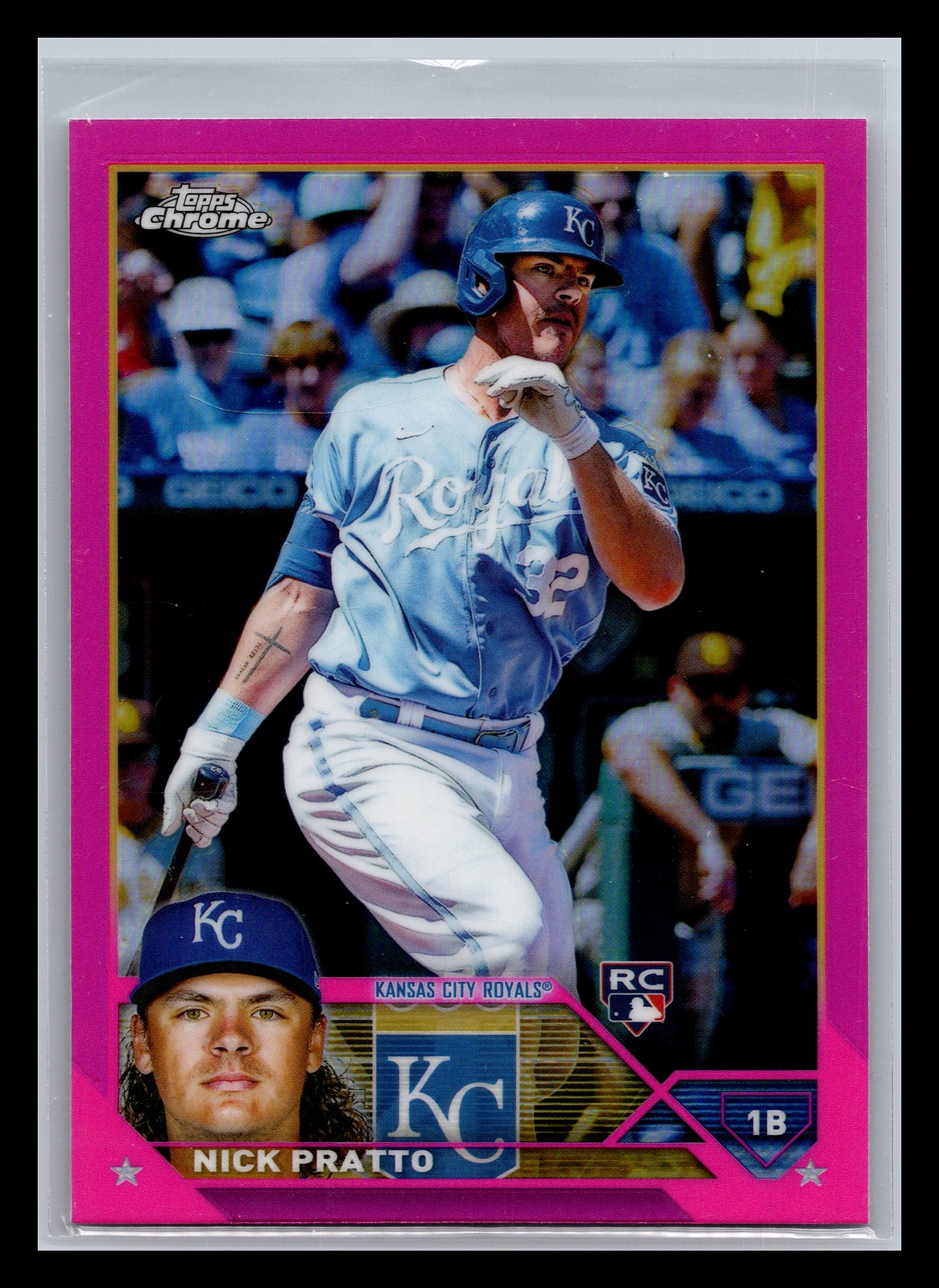 Nick Pratto Kansas City Royals #85 Topps 2023 Topps Chrome Pink Refractors