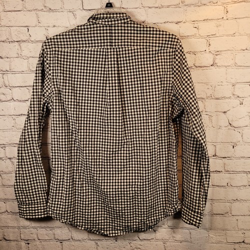 Ralph Lauren camicia uomo grande gingham check bottoni manica lunga nero bianco - Foto 3 di 5