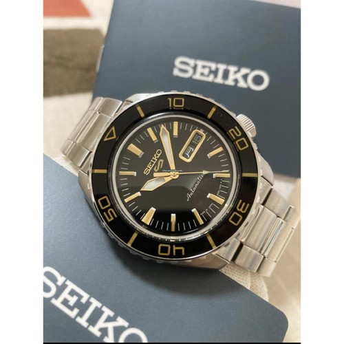 SEIKO Automatic Watch Black Seiko 5 Sports Diver's Watch