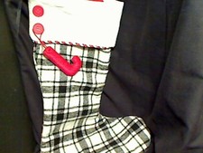 BUFFALO CHECK Cotton Christmas Stocking, 17" x 11", by Holiday Home New