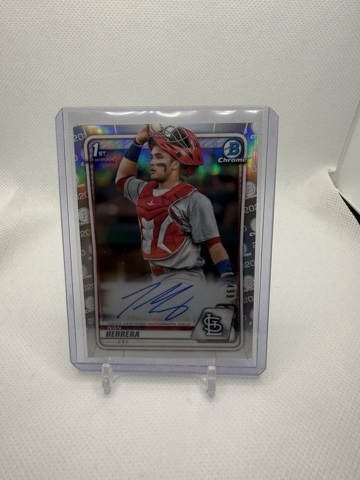 2020 Bowman Chrome Rookie Ivan Herrera 1st AUTO Refractor /499 #CPA-IH