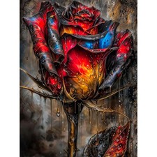 Rose Diamond Art Kit for Adults 5D DIY Flower Painting Wall Decor Craft Set Kit