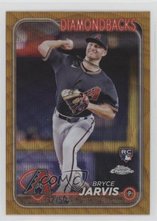 2024 Topps Chrome Gold Wave Refractor 32/50 Bryce Jarvis #75 Rookie RC 10vb