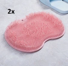 Foot Back Scrubber Exfoliating Silicone Massager Pad Cleaning Mat Bath Shower US