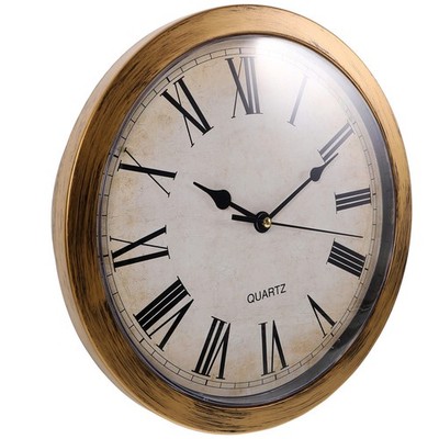 WALSSTAHRUNGSuhr Sicherheitsbox Wanduhr (goldener Versand ohne Batterie)