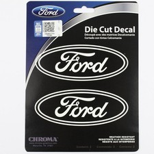 Ford Logo White Laser Die Cut Pflaume Emblem Logo Aufkleber Decal Sticker NEU