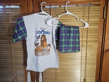 Vintage 90s Disney Lion King Movie Promo 2 Pc Set Outfit Tee Shorts Kids Youth