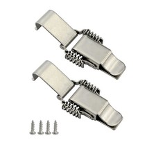 Stainless Steel Rustic Industrial Double Spring Locking Latch Hasp Toggle