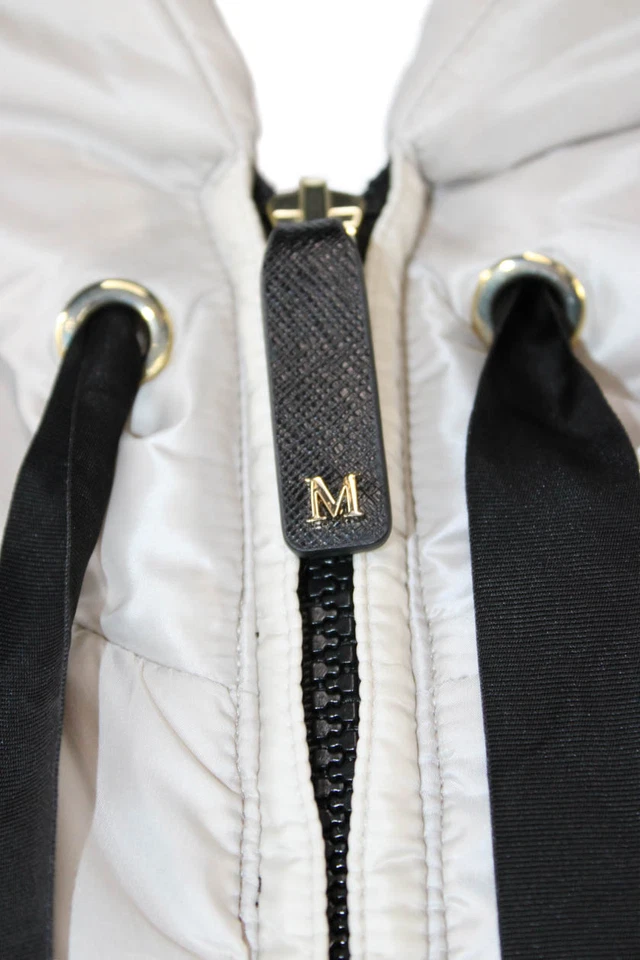 Chaqueta acolchada acolchada Max Mara para mujer Camelhair beige cuello alto talla XS Foto 4 de 4