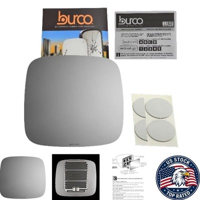 Clear Heated Mirror Glass for Trucks, Easy Install - Dimensions: 6 3/4'' x 7 3/8''