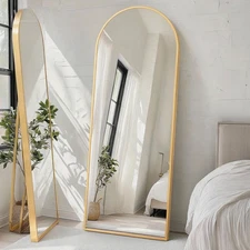 71"x26"Full-length Floor Mirror Large Wall Bedroom Stand Alloy Frame Mirrors Gol