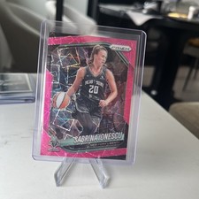 2025 Panini Prizm WNBA Pink Velocity 1/79 Sabrina Ionescu Liberty FIRST ON PRINT