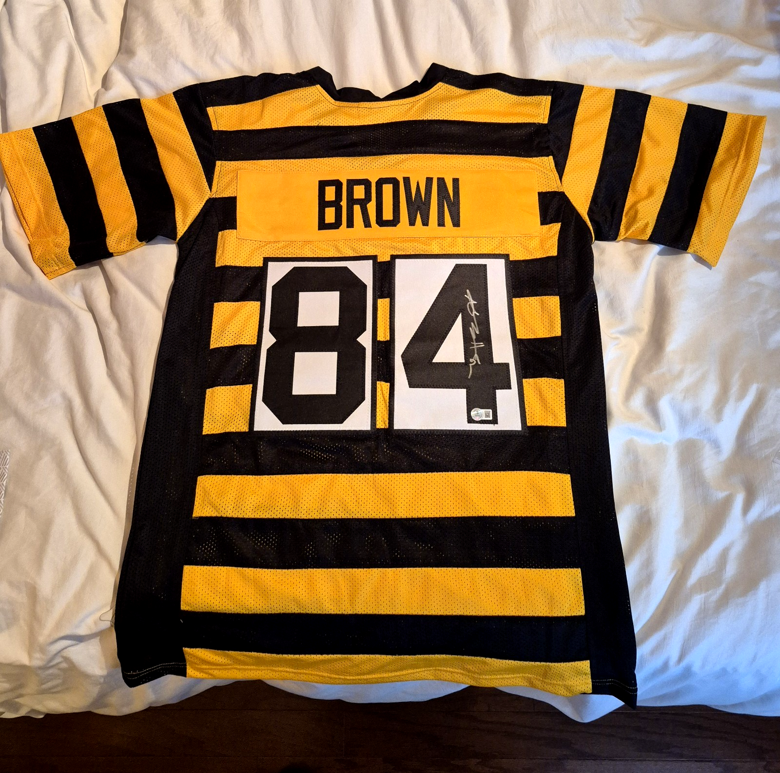 Antonio Brown Autographed Signed Pittsburgh Steelers Bumble Bee Jersey #84 Beckett COA 