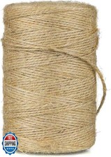 Natural Jute Twine 1mm 328ft String Rope for Crafts Wrapping Packing Wedding