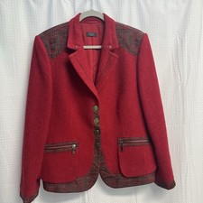 Weekend Basler Red 50% Wool 50% Alpaca Patchw...