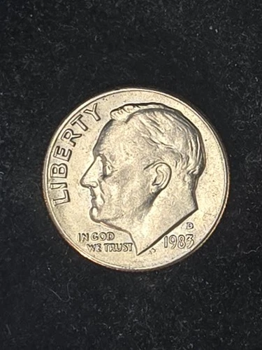 1983-D Roosevelt Dime — photo from another recent sale