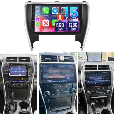 6+128GB For 2015-2017 Toyota Camry Android 15 Apple CarPlay Car Radio Stereo RDS