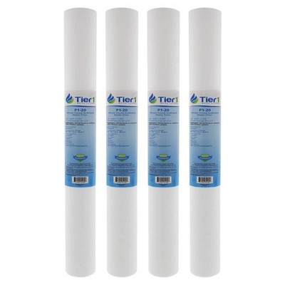 20x2.5 Inch 1 Micron Purtrex PX01-20 Polypropylene Sediment Water Filter 4 Pack