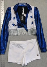 Dallas Blue Star Vest Shirt Shorts Cheer Costume FORPLAY B29-38 FILA W29-34