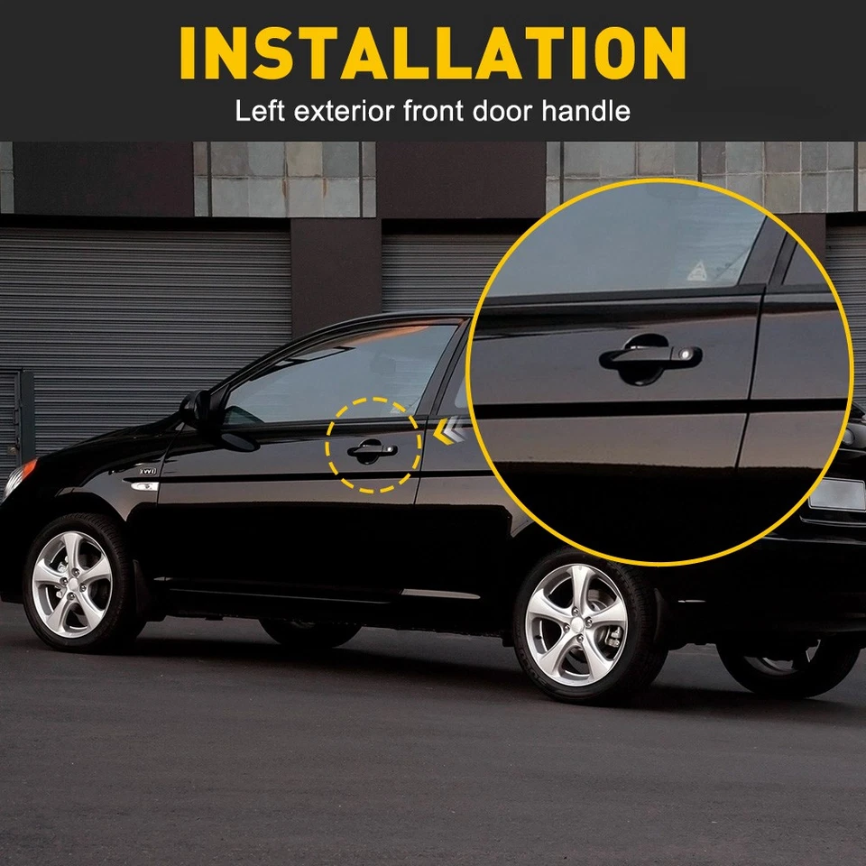 Puerta exterior delantera izquierda lado manija del conductor para Hyundai Accent 2006-2011 Foto 4 de 4