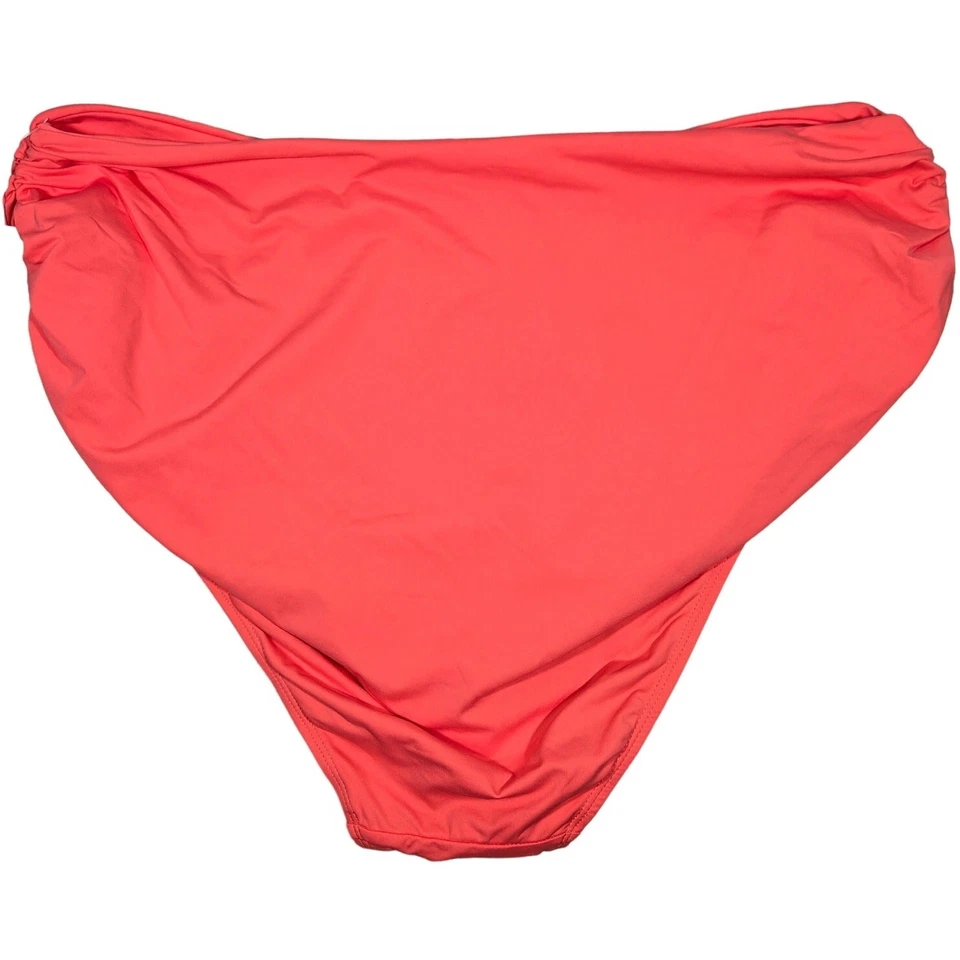 Parte inferior de natación Anne Cole convertible cintura alta fruncida en jugosa 22W nueva con etiquetas Foto 2 de 4