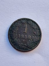 1858v COPPER OLD COPPER COIN 1 KREUZER AUSTRIA EMPIRE