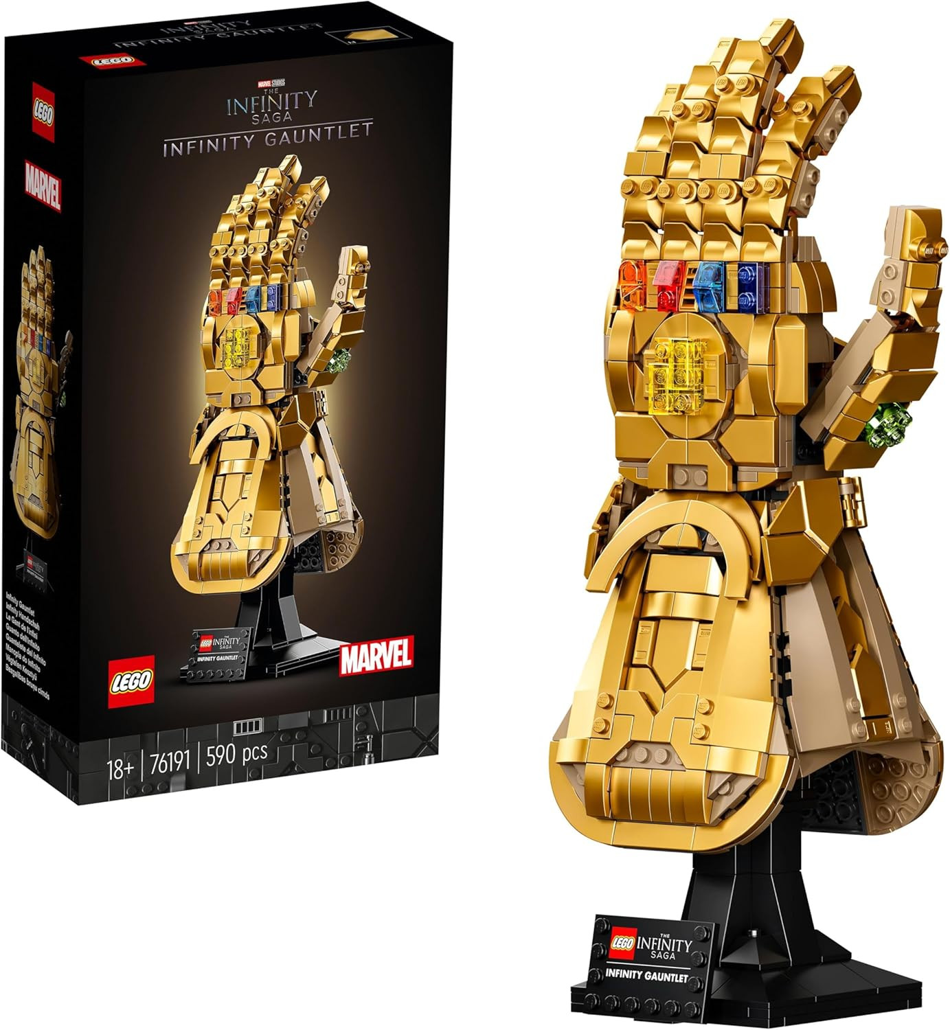 LEGO Marvel 76191 Guanto dell'Infinito: Arredo di Design per Fan Adulti