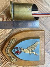 RAF Wall Plaque Shield Royal Air Force & Heavy paper weight/Brass shell Pen Desk
