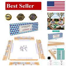 Mahjong Racks with Pushers: Set of 4 for Ultimate Game Night Experience